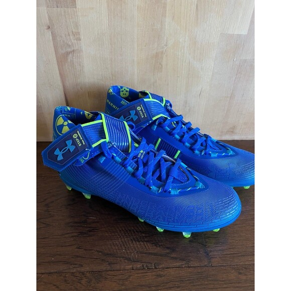 Under Armour Men's Highlight Mc Football Shoe Cleats Team Royal Electric Blue 9 - Picture 3 of 5